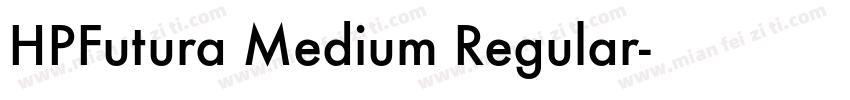 HPFutura Medium Regular字体转换